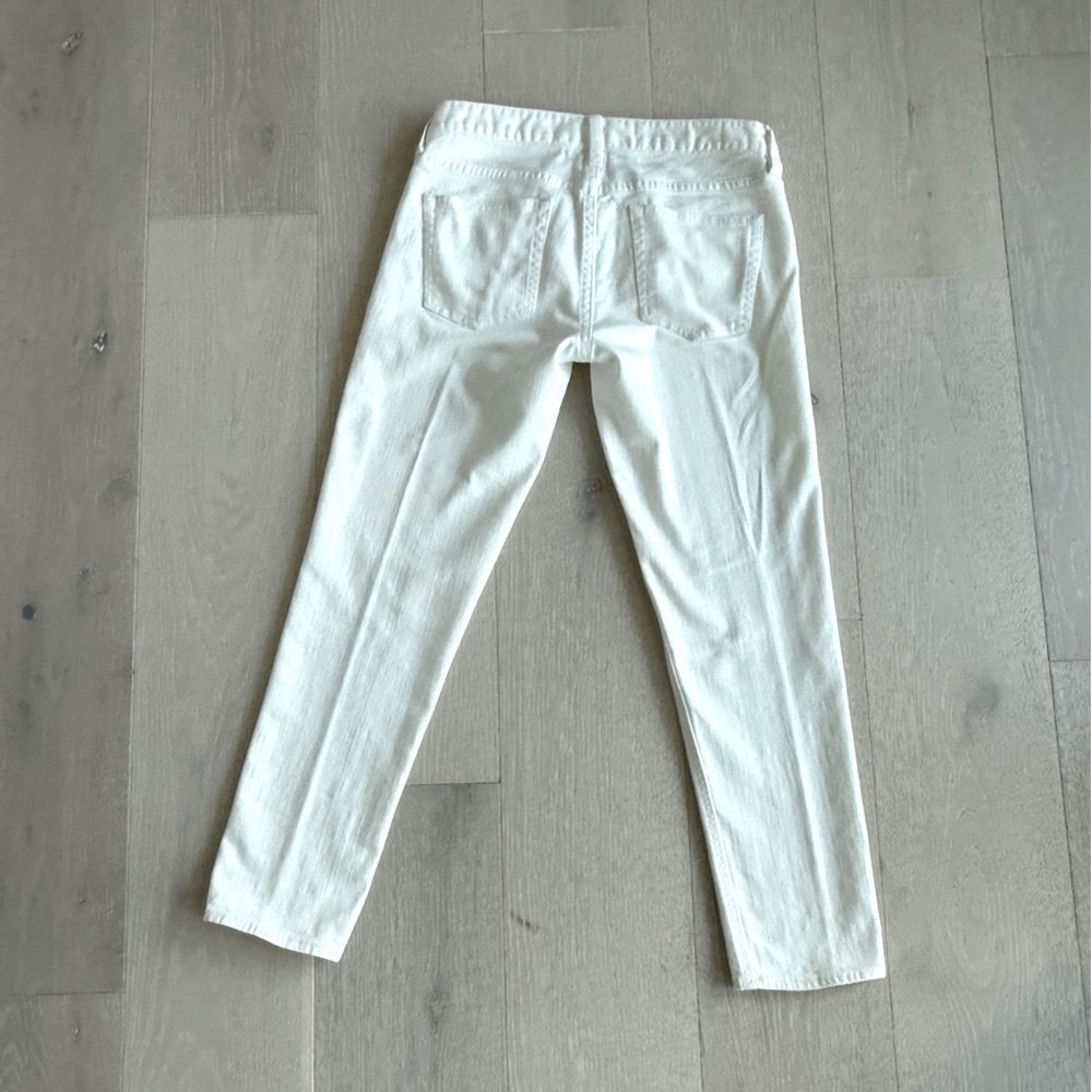 J. Crew Cropped Matchstick White Jeans